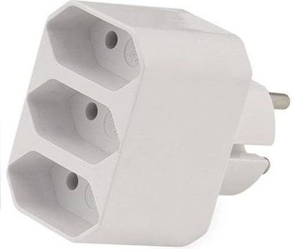 Picture of Elgotech Rozganik wtyczkowy 3-gniazda b/u EURO R-3PC