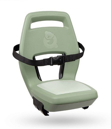 Изображение Elibas Fotelik dziecicy QIBBEL JUNIOR 6+ Sage Green green/green, mocowanie na baganik, udwig 35kg