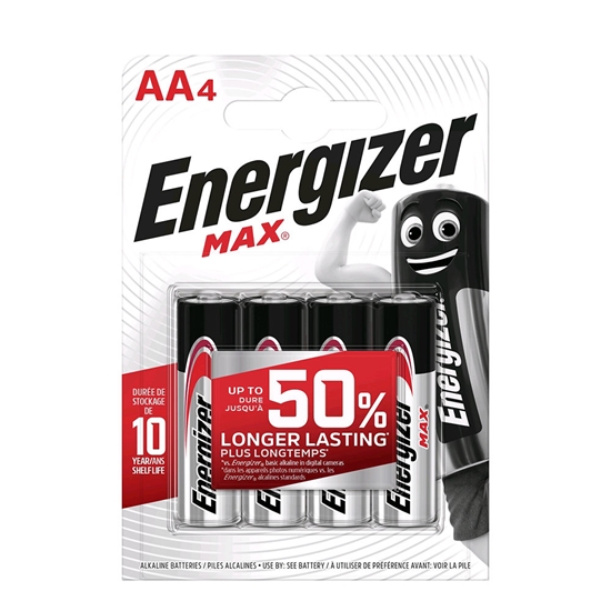 Picture of Energizer Max Alkaline Battery AA B4 | Price for 4 pcs