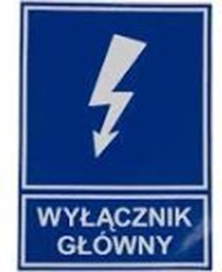 Изображение Ergom Tabliczka znak informacyjny Wycznik gówny 10szt. (E04TZ-01041110200)