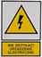 Picture of Ergom Tabliczka, znak ostrzegawczy TZO 105 x 148mm Nie dotyka urzdzenie elektryczne 10szt. (E04TZ-01011130100)