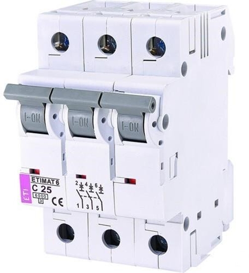Изображение ETI CIRCUIT BREAKER 3P 6KA C-25AE