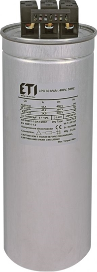 Изображение Eti-Polam Kondensator CP LPC 30 kVAr 400V 50HZ (004656755)