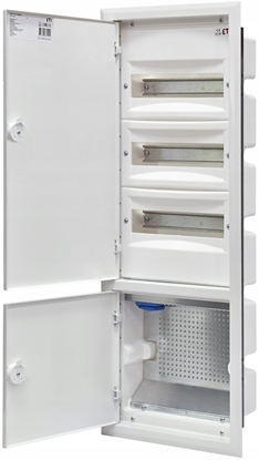 Изображение Eti-Polam Rozdzielnica hybrydowy 3x12 podtynkowy drzwi metalowy biay / IP40 400V AC / ERP12-5-3V MEDIA 001101372