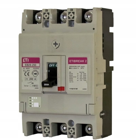 Picture of Eti-Polam Wycznik kompaktowy 3P 200A 16kA EB2S 250/3LF 004671812