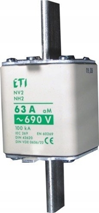 Attēls no Eti-Polam Wkadka bezpiecznikowa KOMBI NH000 63A aM 690V WT-00C 004181412