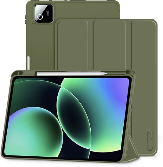 Picture of Etui na tablet 4kom.pl TECH-PROTECT SC PEN XIAOMI PAD 7 / 7 PRO / 8 / 8 PRO 11.2 PINE GREEN