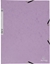 Picture of Exacompta Elastic folder Pastel Purple 24x32 cm fits A4 sheets - 400 grams solid colored cardboard - wyprodukowano we Francji