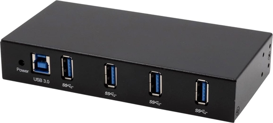 Picture of Exsys EX-11234HMS-2 4 Port USB 3.2 Gen 1 HUB, Din-Rail Kit und Wand VIA VL817_Q7S Chipsatz