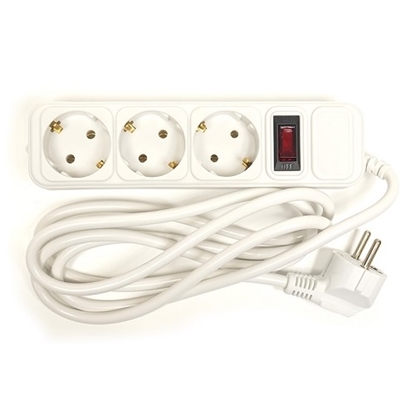 Picture of Extension cord 1.8m, 3 sockets, with switch