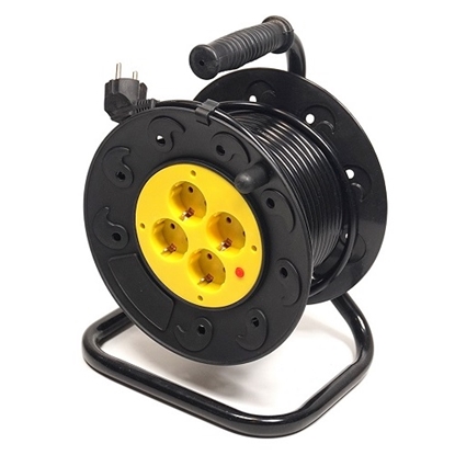 Picture of Extension Cord with Reel 15m, 4 sockets, 3x1.5mm2