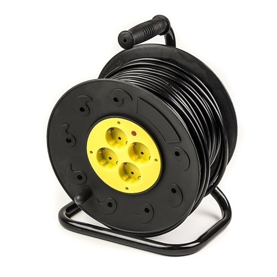 Picture of Extension Cord with Reel 50m, 4 sockets, 3x2.5mm2