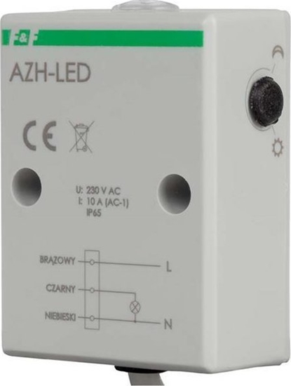 Picture of F&F Automat zmierzchowy z wewntrznym czujnikiem wiatoczuym do zaczania owietlenia LED AZH-LED
