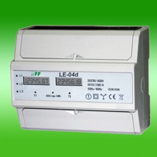 Picture of F&F Licznik energii elektrycznej 3-fazowy 100A 230/400V z wywietlaczem LCD LE-04d