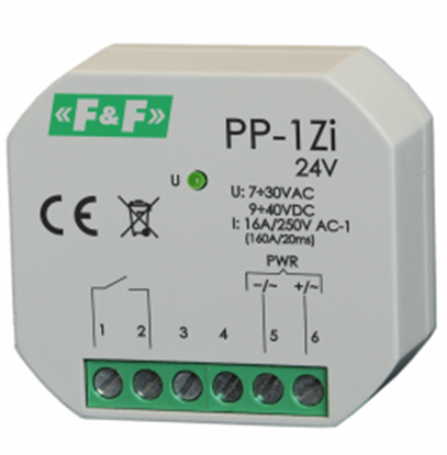 Attēls no F&F Przekanik elektromagnetyczny 1Z 16A P/T - PP-1ZI 24V