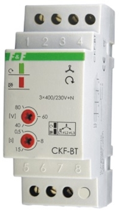 Attēls no F&F Przekanik kolejnoci zaniku i asymetrii faz 10A 1P 0,5-15sek 40-80V CKF-BT