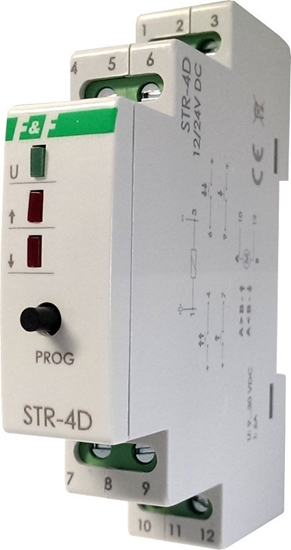 Picture of F&F Sterownik rolet do silników 12/24V DC STR-4D