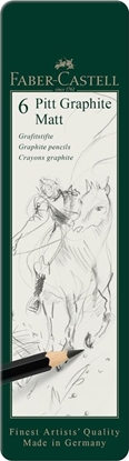 Attēls no Faber-Castell Oówek artystyczny Pitt Graphite Matt 6szt