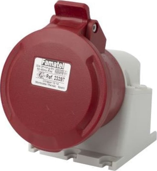 Picture of FAMATEL Gniazdo stae 32A 5P 400V czerwone IP44 ECO* SpeedPRO 23397