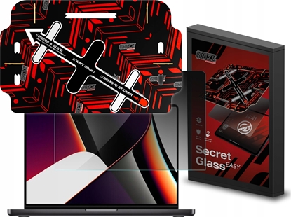 Изображение Filtr GrizzGlass Szko prywatyzujce SecretGlass Easy do Apple MacBook Pro 14" M4 2024