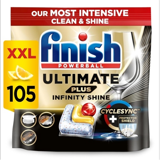 Picture of Finish Ultimate Plus Citrus trauku mazgājamās tabletes XXL iepakojums | 105 tabletes