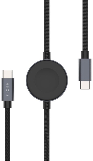Picture of Fixed Kabel Power Watch Cable z konektorami USB-C/USB-C i adowark Apple/Samsung Watch 1.5m PD 60W szary