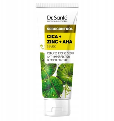Изображение Floslek DR.SANTE Sebocontrol Równowaca maseczka do twarzy Cica + Zinc + AHA 75 ml