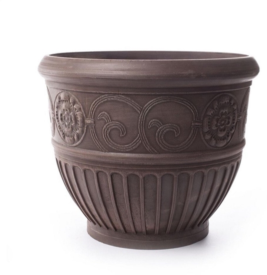Picture of FLOWER POT SPW OB81-C D40 CHOCOLATE