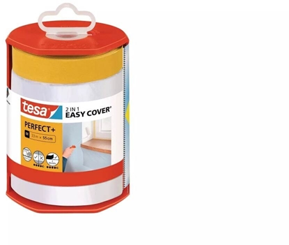 Изображение Folia malarska Tesa TESA Easy Cover Perfect+ Przezroczysty 33000 x 5500 mm Polietylen wysokiej gstoci (HDPE)