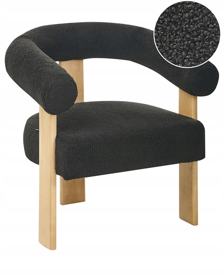 Picture of Fotel ILBRO Boucle Czarny/ jasny brz