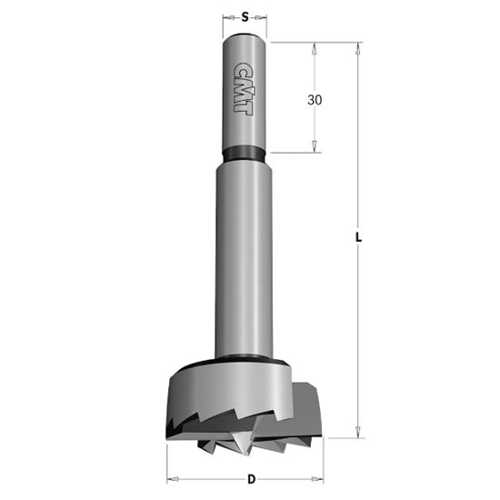 Изображение Furnitūras ligzdu izveides frēze CMT; 1'' (25,4 mm)