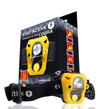 Attēls no Galvas lukturis Cobra HL-250 LED headlamp 2xLED SENSOR
