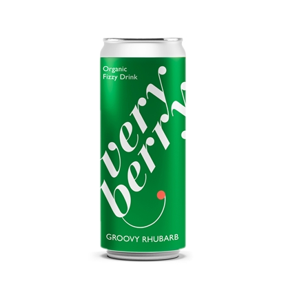 Picture of Gāzēts dzēriens VERY BERRY Groovy Rhubarb, bundžā, 0.33l (DEP)