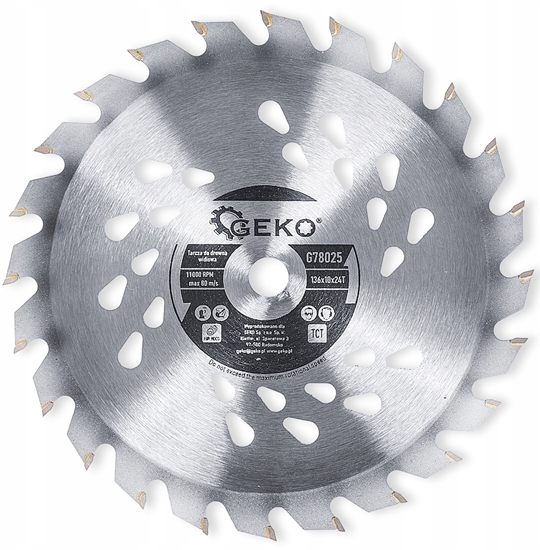 Picture of Geko Tarcza do drewna 136mmx10mmx24T - do pilarek akumulatorowych (100)
