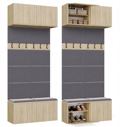 Attēls no Goodhome Garderoba Podwójny Wieszak HAGA II/2W DB SONOMA