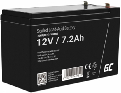 Attēls no Green Cell AGM05 UPS battery Sealed Lead Acid (VRLA) 12 V 7.2 Ah