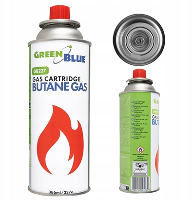 Attēls no GreenBlue Kartusz gazowy 227g GreenBlue. certyfikat: Pi 0875, zgodny z norm EN417, butan, zakres dziaania -10°c do+ 40°c, GB227