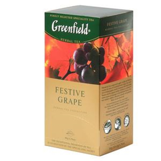 Изображение GREENFIELD Festive Grape zāļu tēja 25x2g