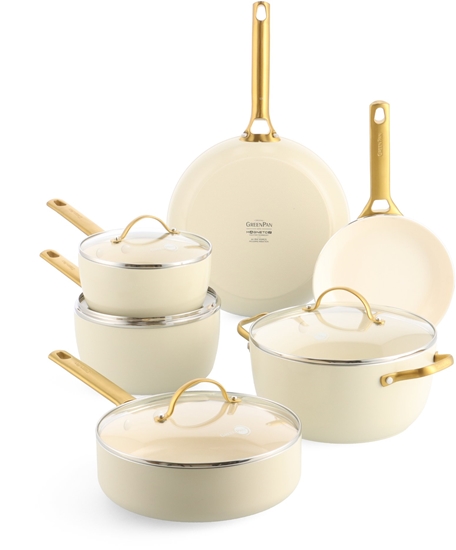 Picture of GreenPan Padova Reserve 6 pcs Pot & Pan Set Cream White