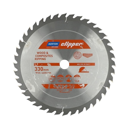 Attēls no Griešanas disks kokam Norton Clipper Deflow; 355x30 mm; Z40