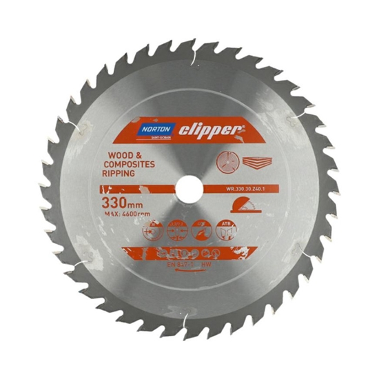 Picture of Griešanas disks kokam Norton Clipper Deflow; 355x30 mm; Z40
