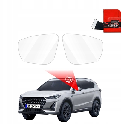 Attēls no GrizzGlass Folia przeciwdeszczowa na lusterka GrizzGlass ZeroDrop do Jetour X70 Plus (2025-2026)