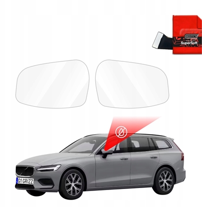 Attēls no GrizzGlass Folia przeciwdeszczowa na lusterka GrizzGlass ZeroDrop do Volvo V60 (2026)