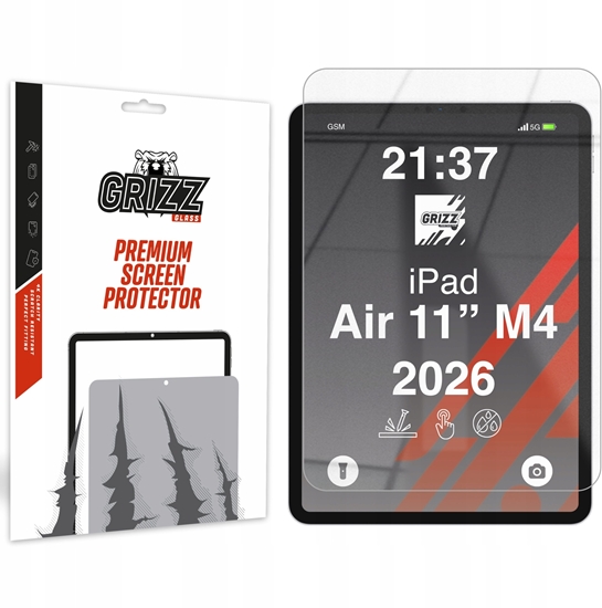 Изображение GrizzGlass Szko hybrydowe GrizzGlass HybridGlass do Apple iPad Air 11" 2024 / 11" 2025 / 11" 2026