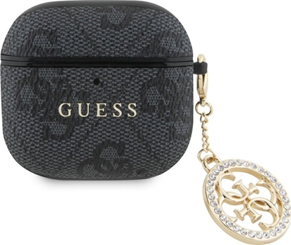 Изображение Guess Etui 4G Strass Charm do Apple AirPods 4 czarny