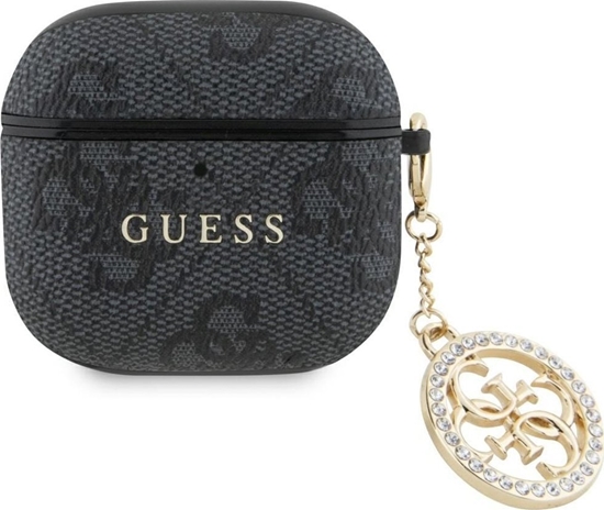 Изображение Guess Etui 4G Strass Charm do Apple AirPods 4 czarny