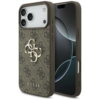 Изображение Guess Guess 4G Big Logo Case for iPhone 17 Pro Max - Brown