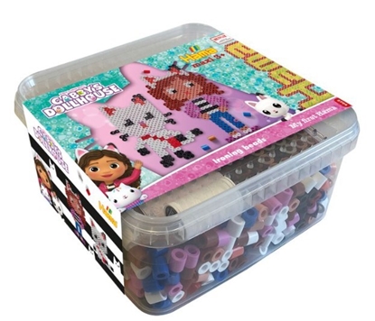 Изображение Hama Maxi koraliki i podstawka w pudełku Koci Domek Gabi 