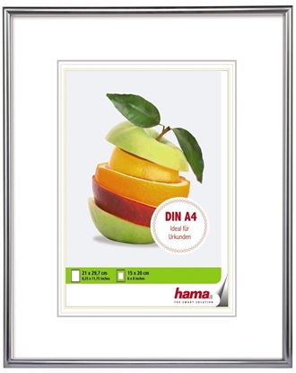 Attēls no Hama RAMKA SEVILLA 21X29.7 CM, POLISTYREN, DIN A4, SREBRNY MAT