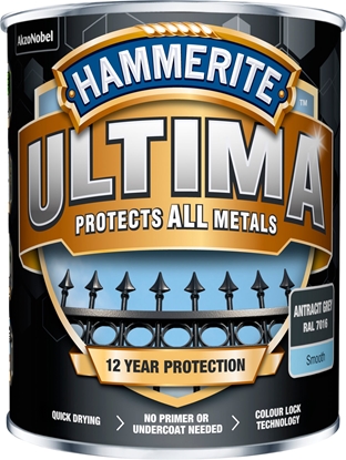 Изображение Hammerite Ultima Farba metaliczna Antracytowy RAL 7016 750 ml.